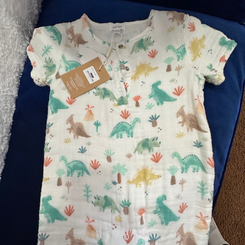 Angel Dear dinosaur romper